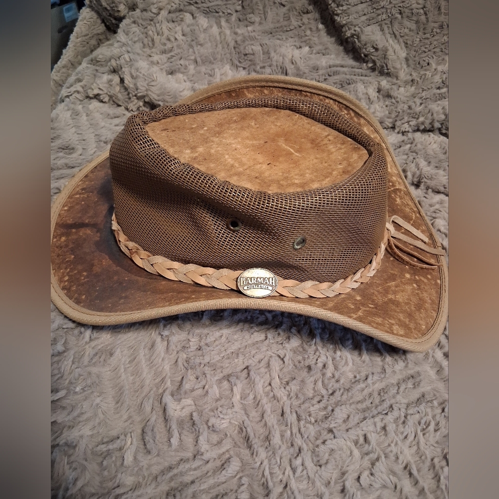Barmah Kangaroo Leather Hat Made In Australia See Pics